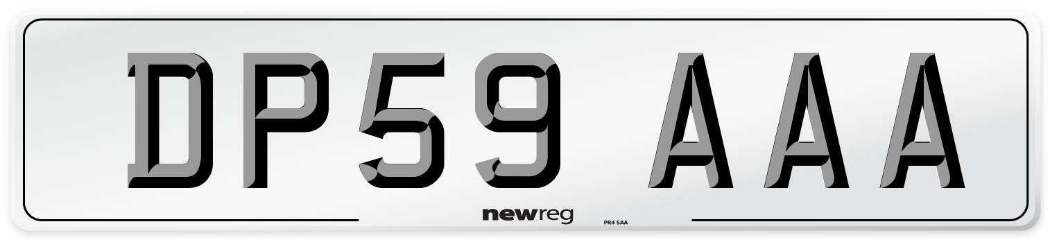 DP59 AAA Number Plate from New Reg